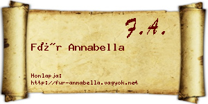 Für Annabella névjegykártya